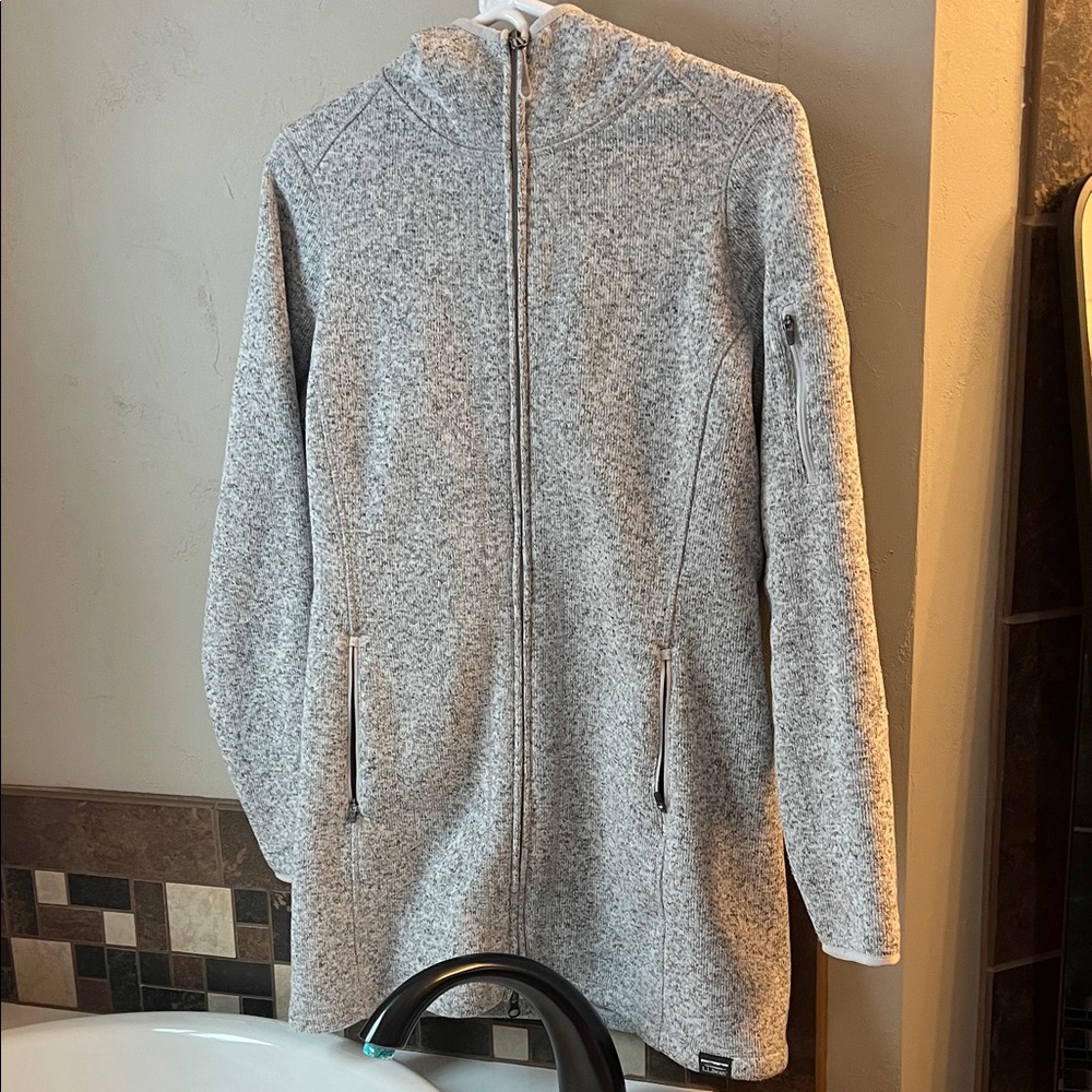 L.L. Bean Gray fleece sweater zip up jacket Women's Jacket